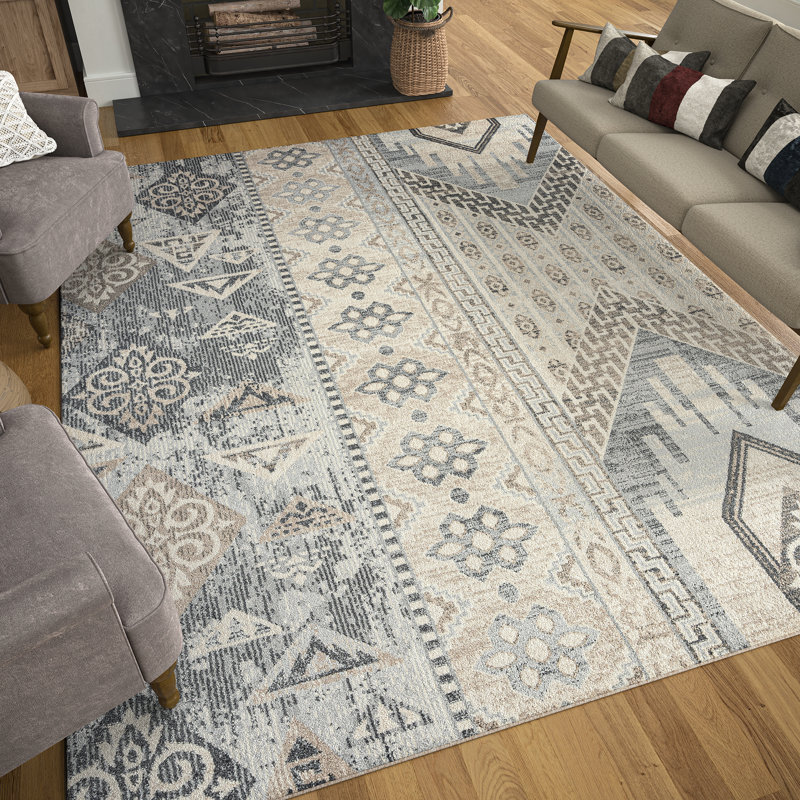 Tapis crème Erisnor, Rectangle 7 pi 11 po x 10 pi 3 po