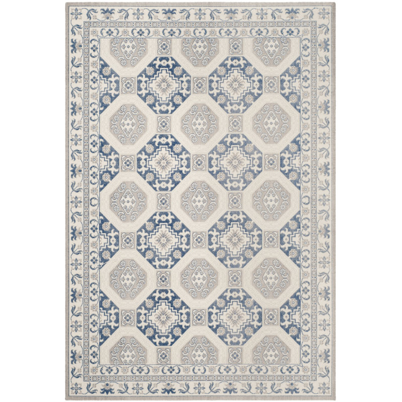 Everlee Geometric Cotton Hand Woven Area Rug, Rectangle 201 x 274 cm