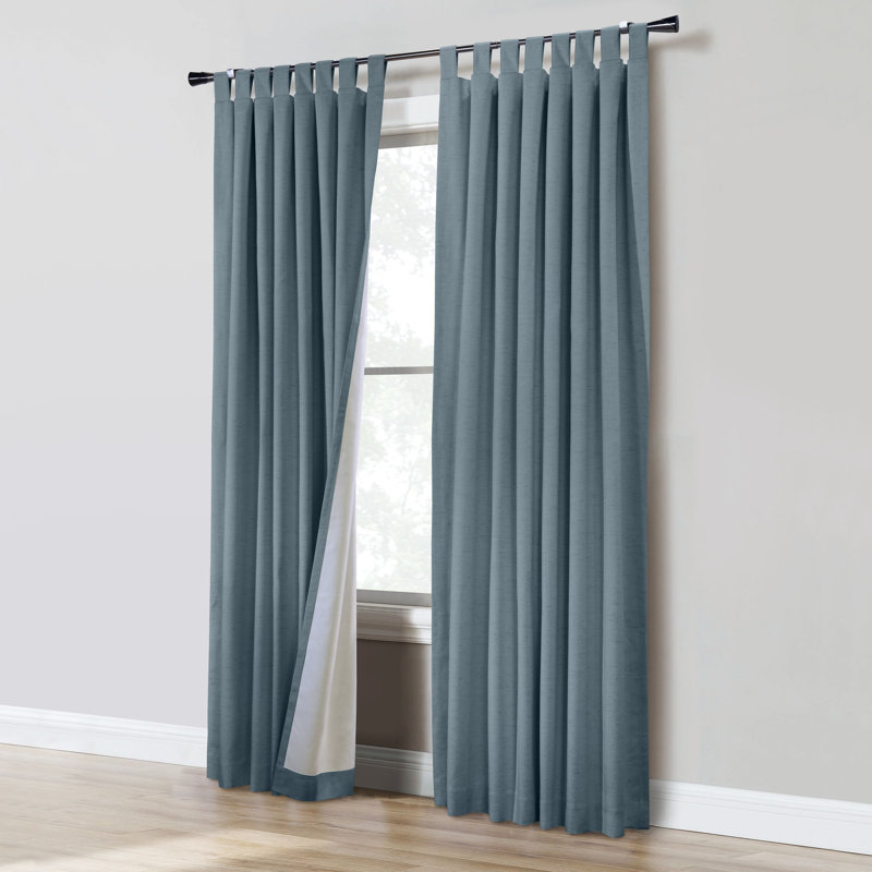 Paire de rideaux occultant et isolant Alizabeth, l 52" x L 84", Bleu