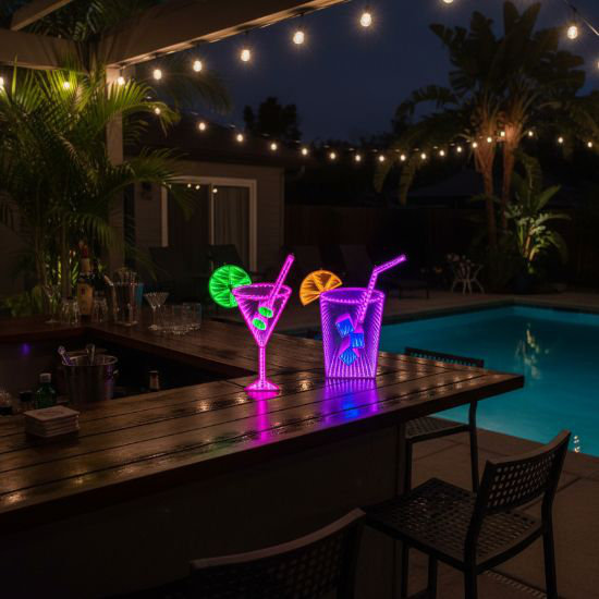 2D Cocktail Glass: High Ball