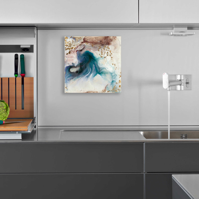 «Teal Illumination» par Lila Bramma, H 12 po x l 12 po x P 0,13 po