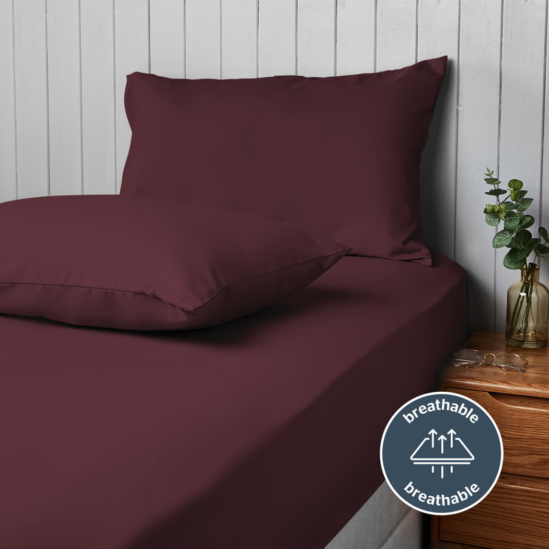 Silentnight Supersoft Plain Microfibre Housewife Pillowcase, Purple