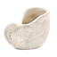 Jardinière en sable et en ciment de 8,5 po x 5,5 po x 6,3 po avec forme de coquille, finition beige texturée, pour la plantation en classe de ciment, ajoutant une touche côtière aux couloirs