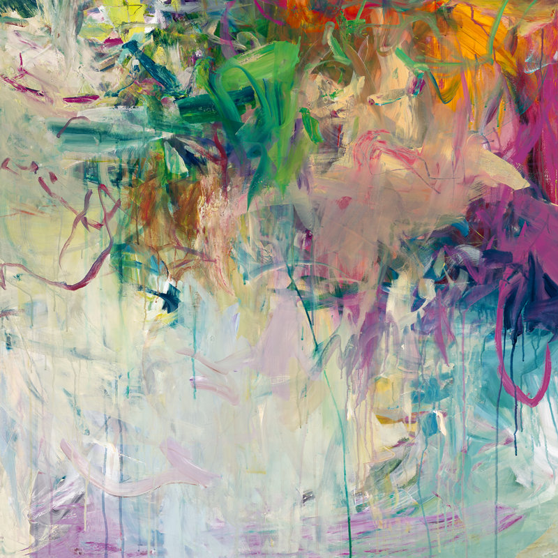 «Ill Keep It with Mine II» par Fern Cassidy - Peinture, H 24 po x l 24 po, Image au pinceau gel