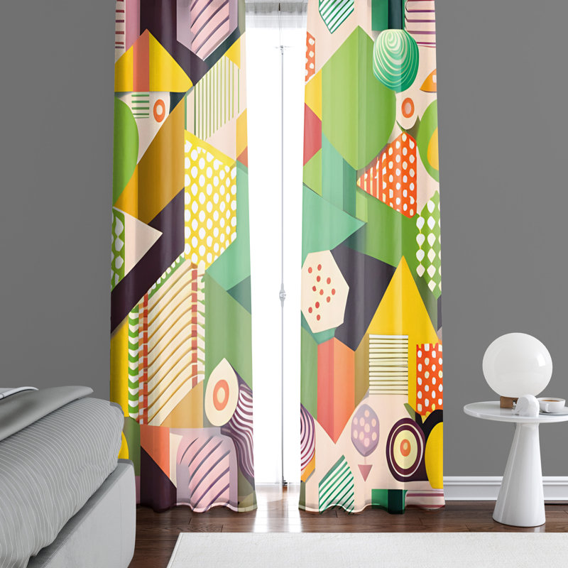 Paire de rideaux semi-transparents Desteney, L 20 po x L 52 po