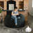 Big Joe Fuf 5Ft Oversized Foam Bean Bag Chair with Removable Cover for Kids, Teens, Adults, Onyx Lenox, Durable Woven Polyester, 5 foot Large Reading and Gaming Seat-40160727
