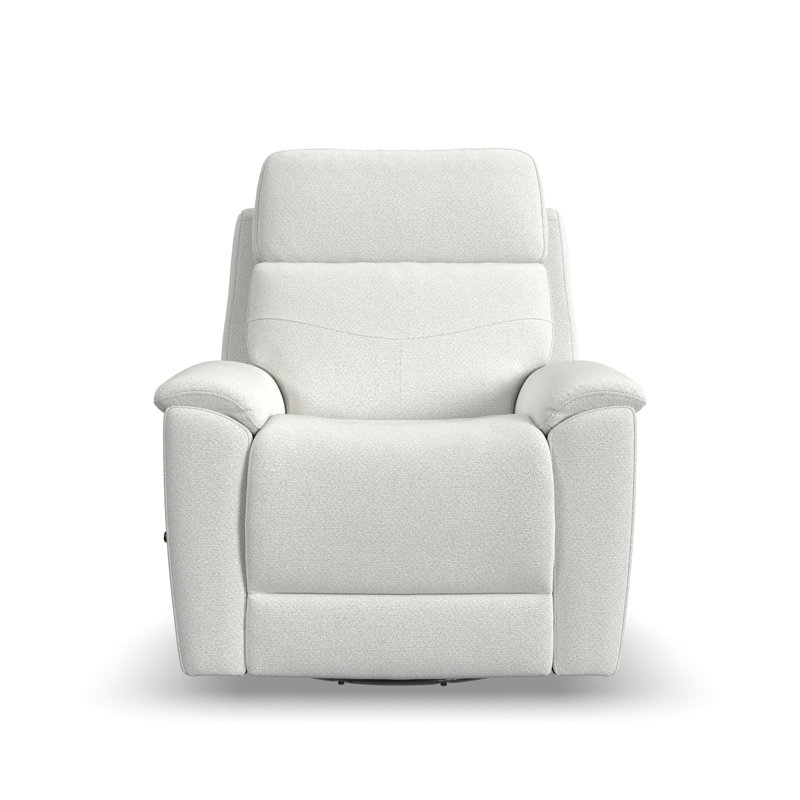 Rex Swivel Gliding Recliner With Power Headrest & Lumbar, Handle-Activated