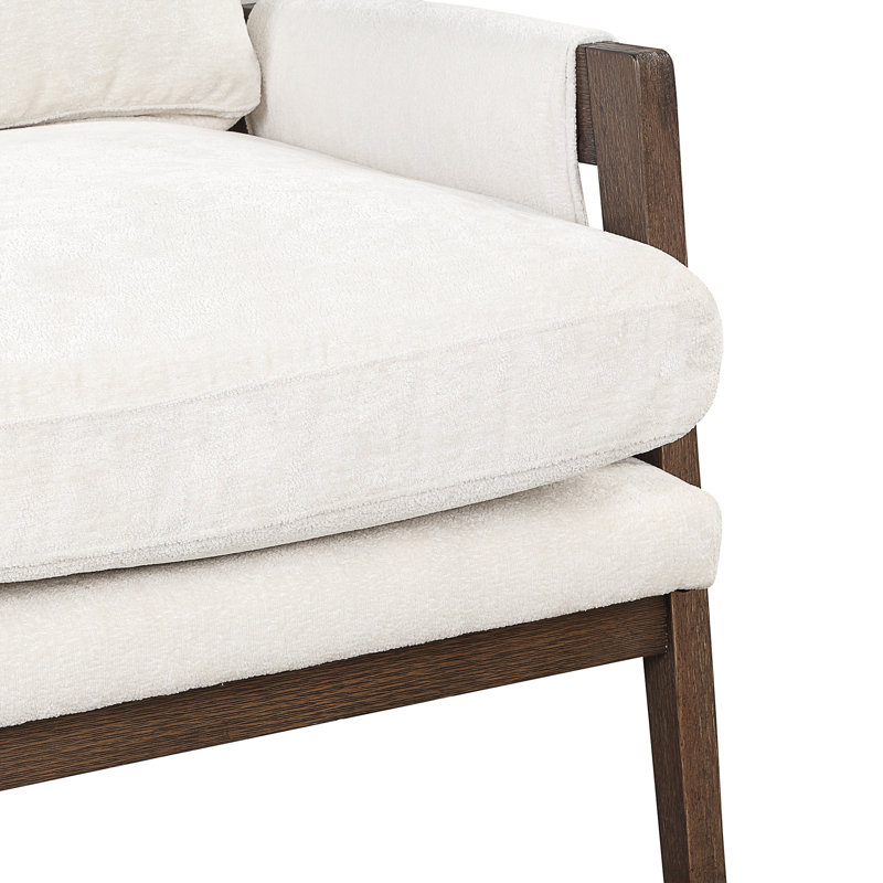 Blerton Mid-Century Modern Velvet Accent Chair
