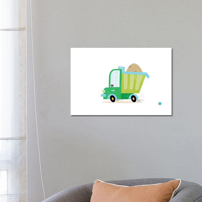 Dumper Truck by PaperPaintPixels - Wrapped Canvas Print, 66.04 cm H x 45.72 cm W x 1.91 cm D