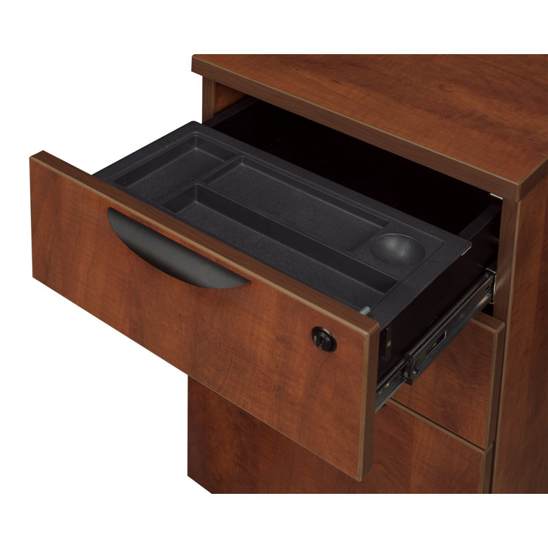 Regency Legacy L Desk with Single Pedestal Drawer Unit, 29" H x 71" W x 59" D, Cherry