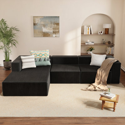 68" Luxury Chenille Compression Chaise Lounge No Assembly Required