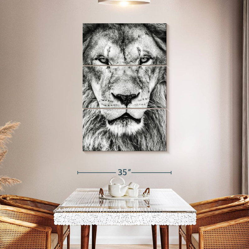 Tête de lion Brampt, H 50 po x l 32 po
