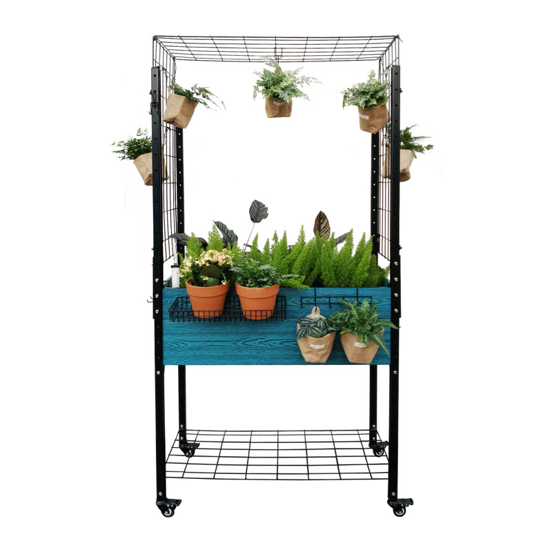 Self-Watering Elevated Planter with Trellis