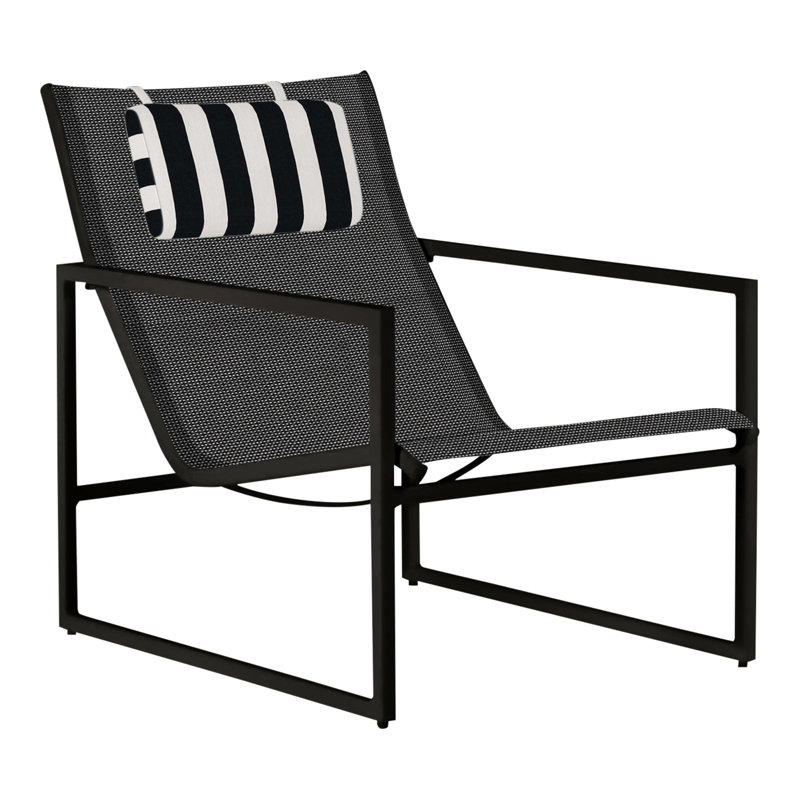 Petit fauteuil Serenata, Pas de soudure, Minuit / toile noire, Lin Perigold Mixi