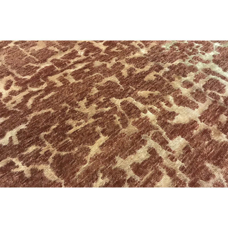 Himalayan Abstract Area Rug in Rust