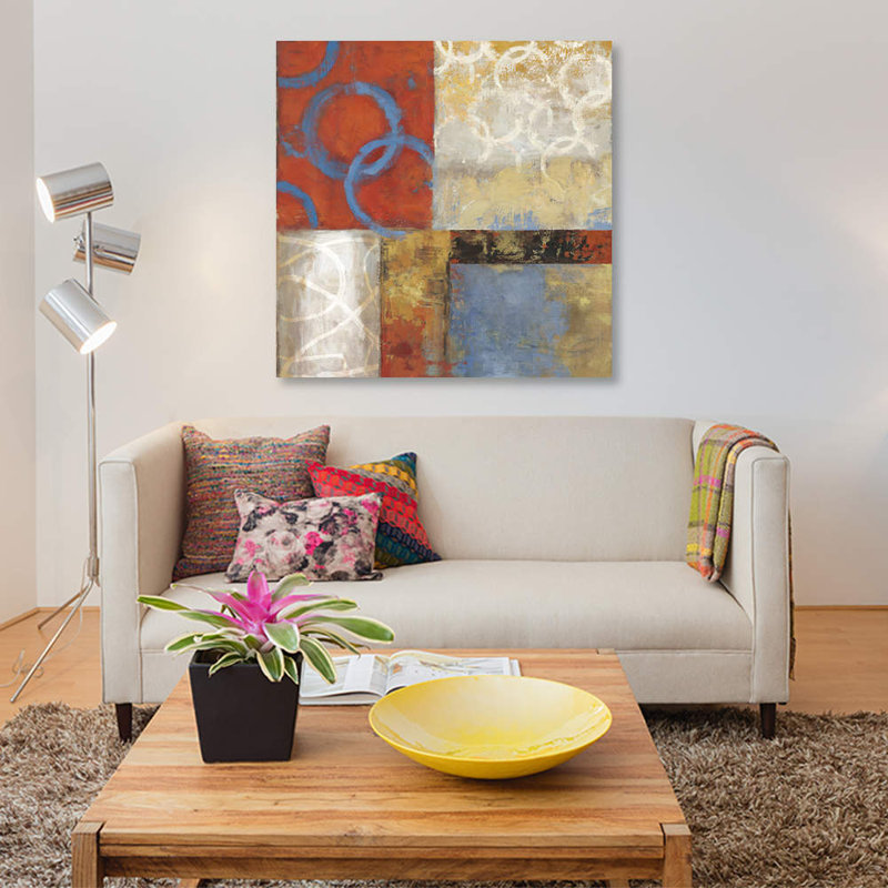 « orange broyage », impression sur toile, H 37 po x l 37 po x P 1,5 po, Pas de tapis, Toile tendue