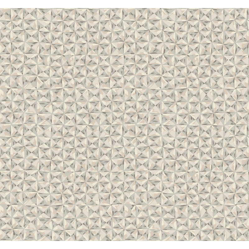 Rouleau de papier peint Bijou L 27 pi x l 27 po Drewett, Gris