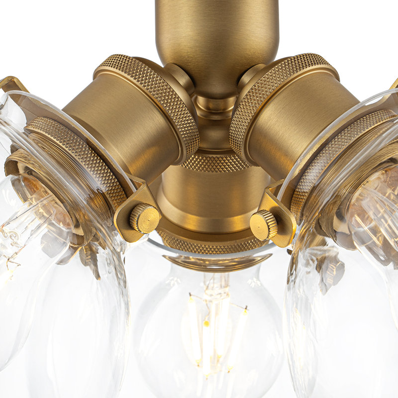 Plafonnier semi-encastré 3 lumières 13,8 po Spoutnik