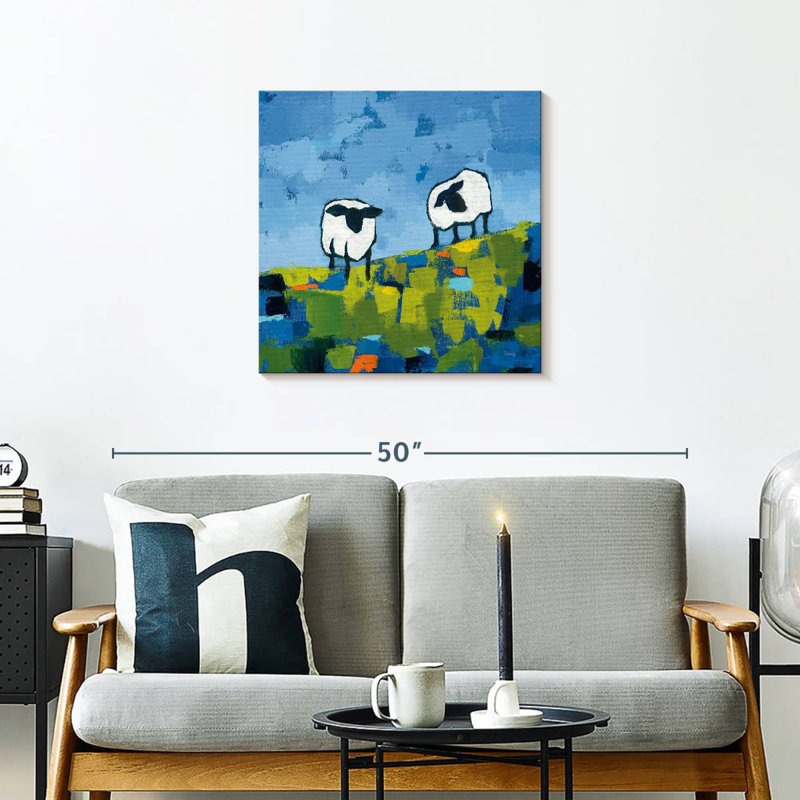Crowle Two Sheep, 24" H x 24" W