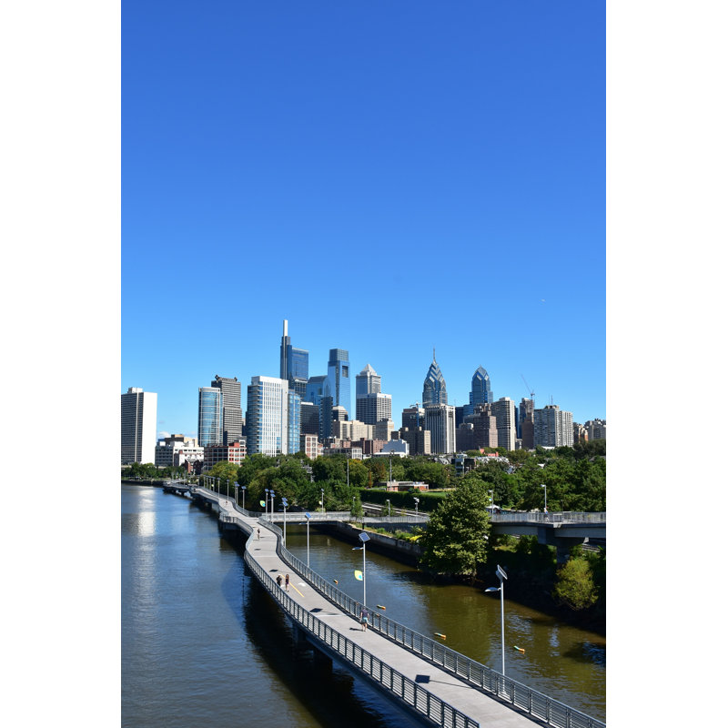 Philadelphia Skyline - Photographie sur toile tendue, H 18 po x l 12 po