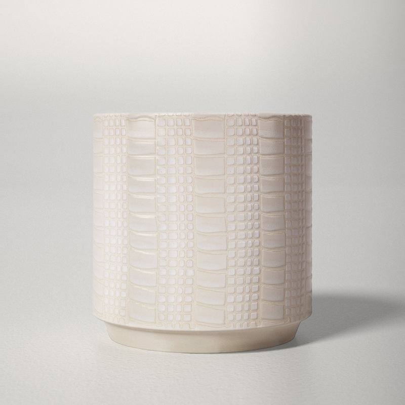 Derick Handmade Ceramic Pot Planter, Off White