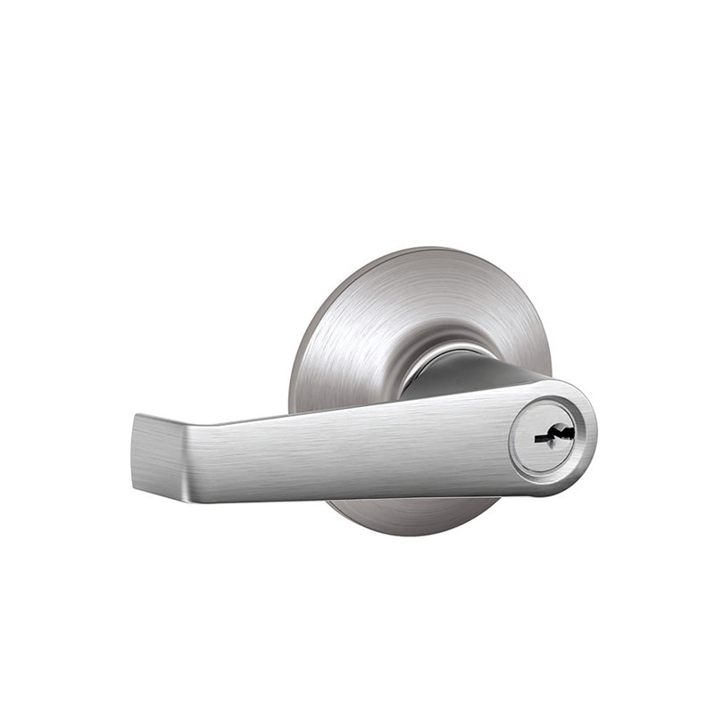 Elan Lever Keyed Entry Lock, Satin Chrome, Keyed Alike, Yes