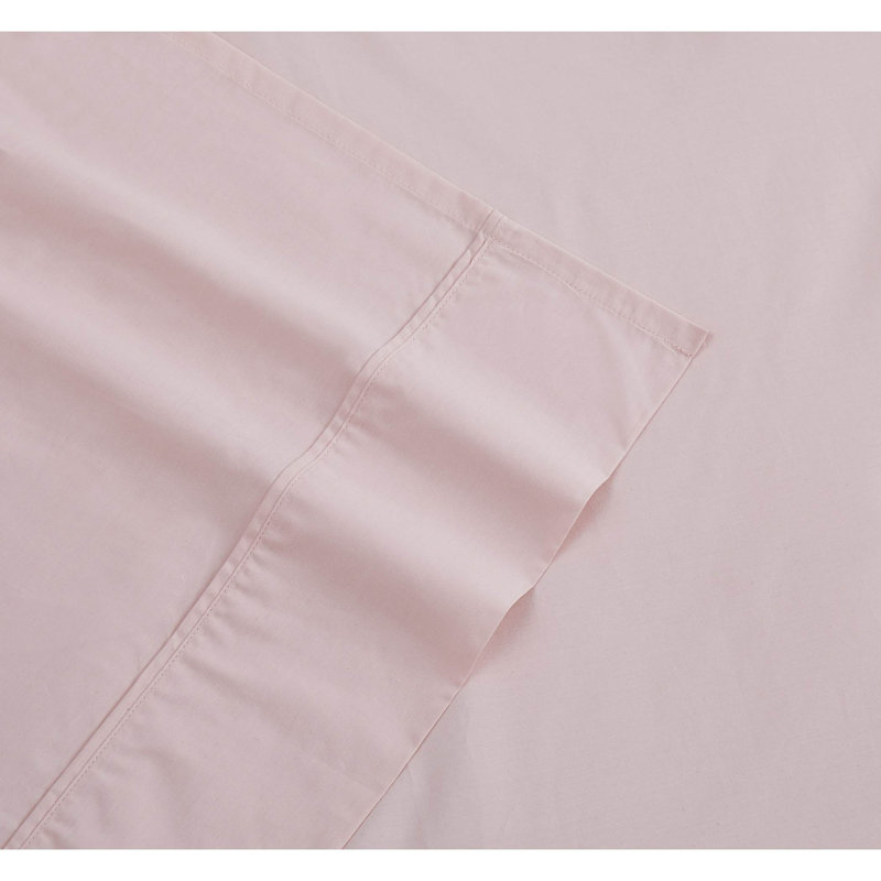 100% Cotton Standard Sheet Set, Queen Sheet Set with 2 Pillowcases, Blush