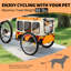 Grande remorque pliante pour vélo pour animaux de compagnie - roues de 20 x 2 1/8 po, structure en acier robuste, conception spacieuse, tout-terrain pour une utilisation extérieure