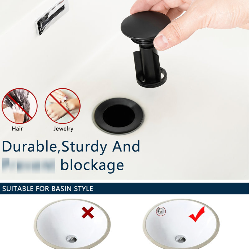 Robinet cascade de lavabo de salle de bain à une poignée, plaque de pont, noir mat, drain escamotable, conduites d'alimentation, contrôle, apparence géométrique, style de robinet latéral, installation de valve à cartouche