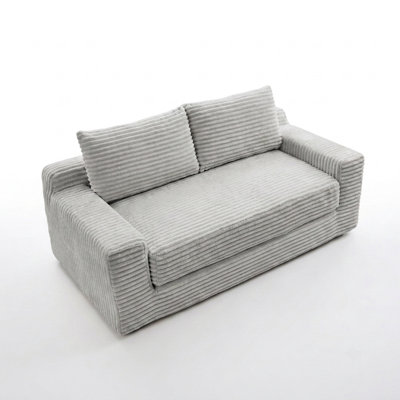 Convertible 2-in-1 Sofa, No Assembly, Compact for Small Spaces, Apartments, Home Office & Bedroom