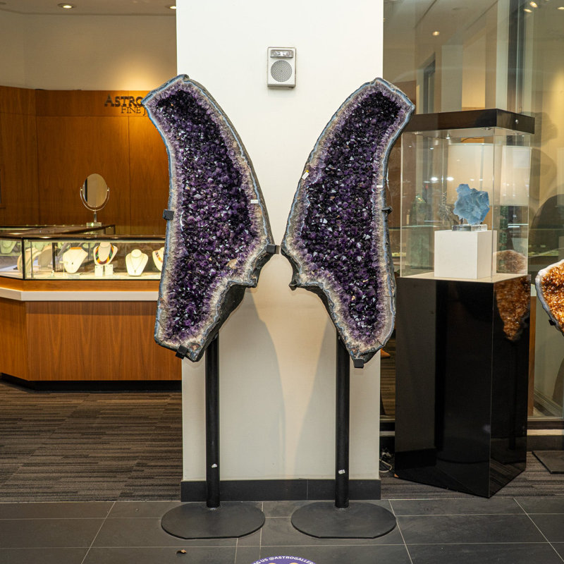Huge Amethyst Butterfly Geode Crystal Cluster