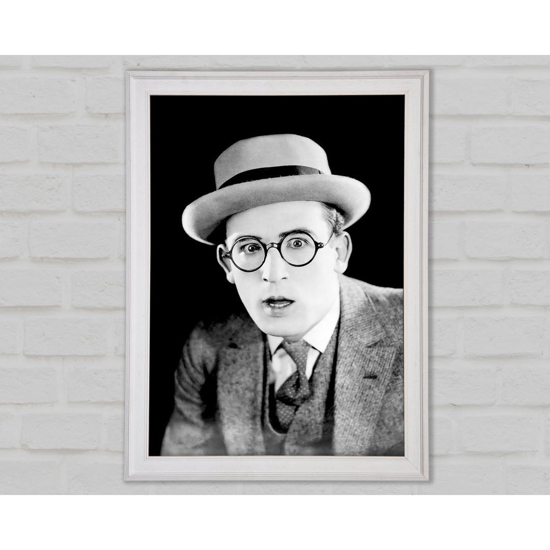 Harold Lloyd Portrait Gerahmter Druck