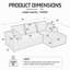 Canapé modulaire de 95 pouces avec méridienne en L et conception sans os-1616960992-1616961022