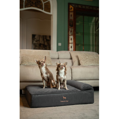  Lit orthopédique pour chien géant XXL, mousse viscoélastique infusée de gel rafraîchissant, imperméable, lavable à la machine, avec housse intérieure (similicuir)