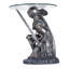 Table de bout avec figurine en verre