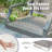 Patio 6 Person Metal Dining Set With Umbrella Hole