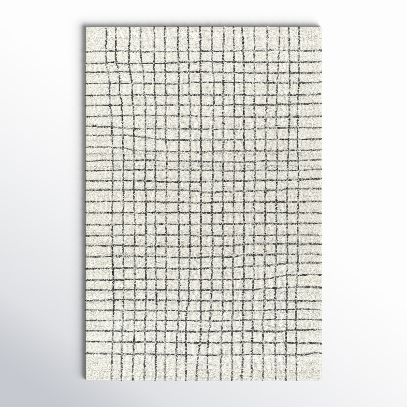 Amoura Hand-Tufted Plaid Rug, Rectangle 2' x 3'