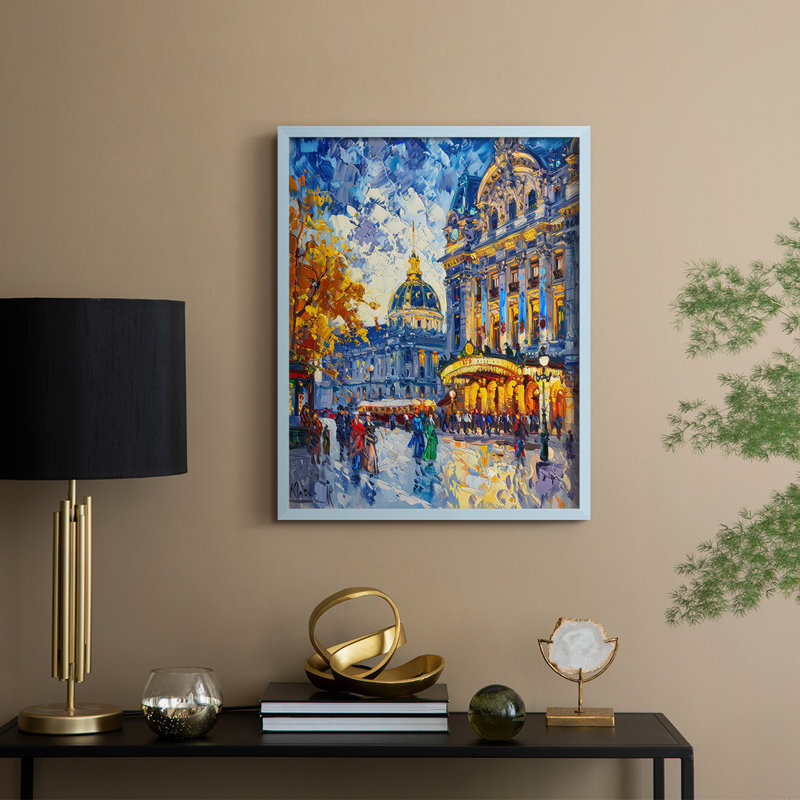 LANDSCAPES Series CCXCVI, reproduction encadrée - bois massif, H 11 po x l 9 po, Bleu