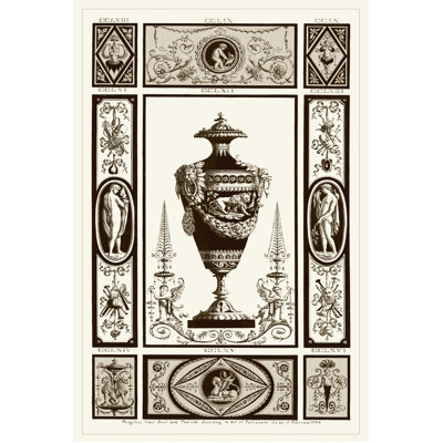 Sepia Pergolesi Urn II (JR) by Michel Pergolesi - Wrapped Canvas Print