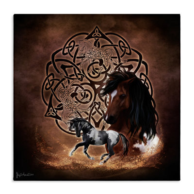 «Horse Celtic Knot» sur toile par Brigid Ashwood