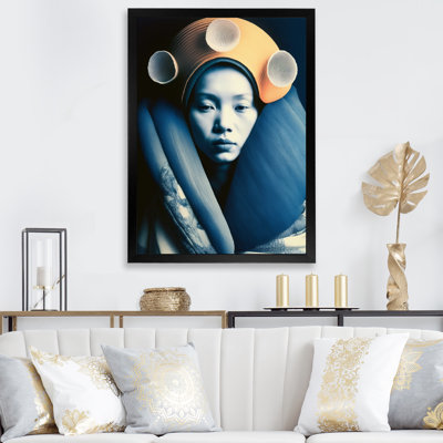 " Avant Garde Model In Gold And Retro Blue VIII "