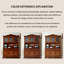 Armoire à vin en bois massif 51,18 ", présentoir en verre avec rangement en couches de grande capacité