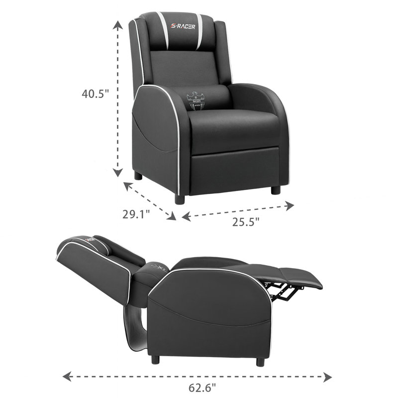 Homall Game Chair, Black/White