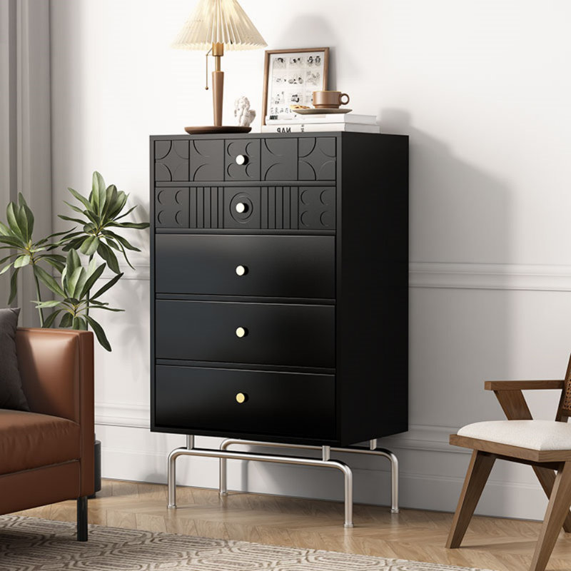 Commode décorative moderne simple noir, Noir