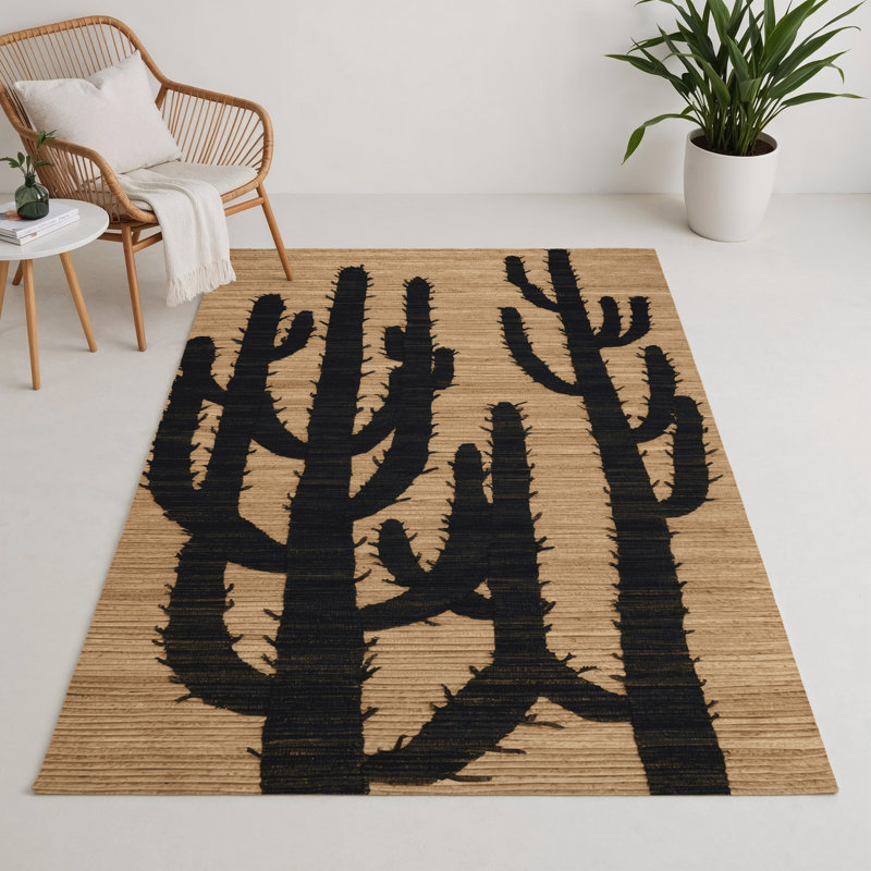 Tapis intérieur et extérieur noir Nature, Rectangle 9 pi x 12 pi