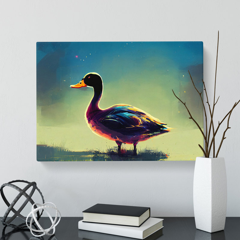 Futuristic Duck - Wrapped Canvas, 40cm H x 60cm W x 3cm D