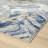 Abstract Machine Woven Polypropylene Marble Area Rug in Blue-87093340