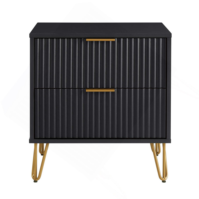 Table de chevet en noir, Noir