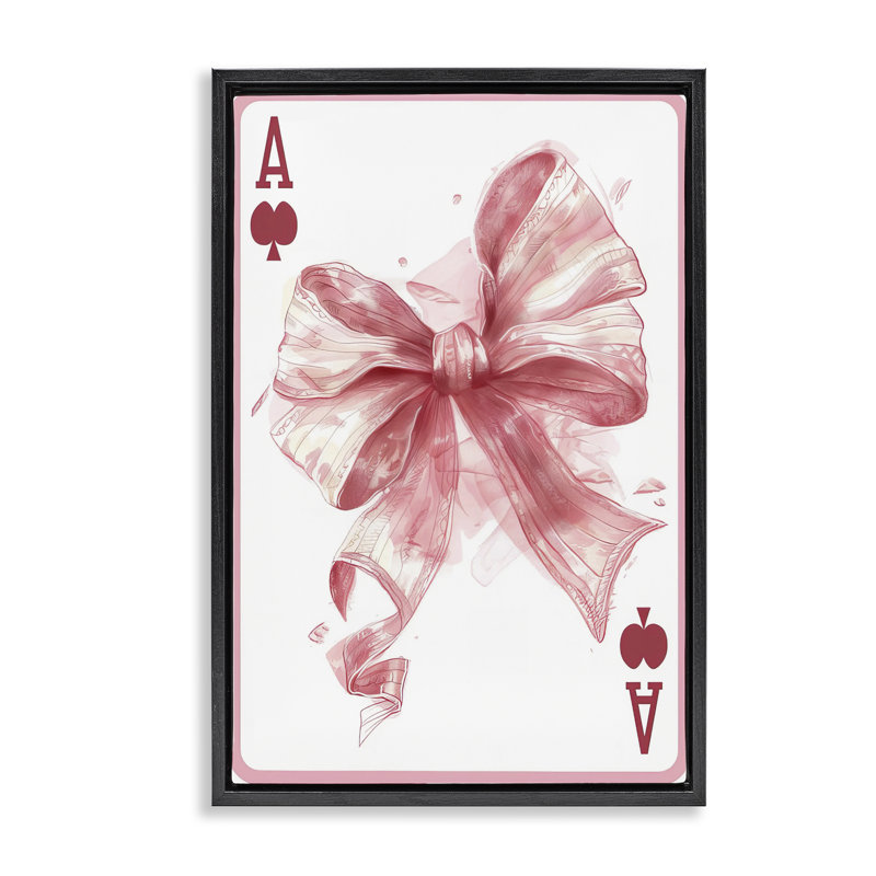 Cadre flottant Pastel Bow, Cadre flottant noir de jais, H 25 po x l 17 po