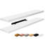 Ensemble de 2 tablettes flottantes extra longues 47 po avec fixation invisible - blanc-2121085034-2143639233